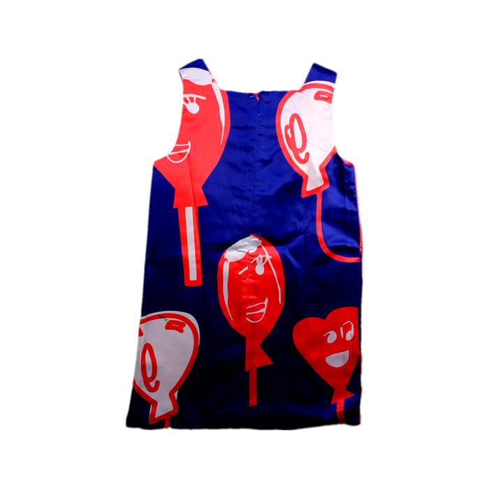 A Blue Sleeveless Dresses from Lovie by Mary J in size 5T for girl. (Back View)