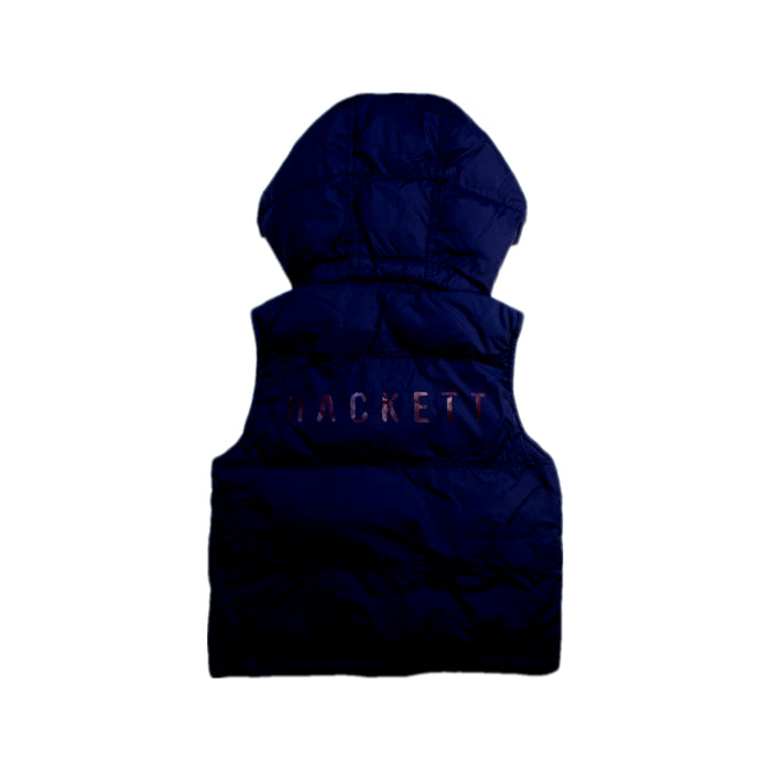 A Navy Outerwear Vests from Hackett in size 2T for boy. (Front View)