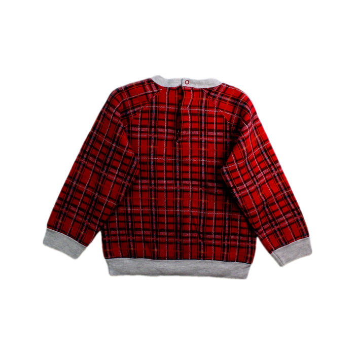 A Red Crewneck Sweatshirts from Petit Bateau in size 3T for boy. (Back View)