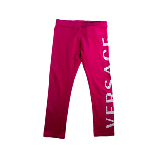 A Pink Leggings from Young Versace in size 5T for girl. (Front View)