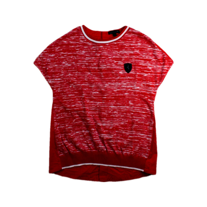 A Red Short Sleeve Tops from Ferrari in size 7Y for girl. (Front View)