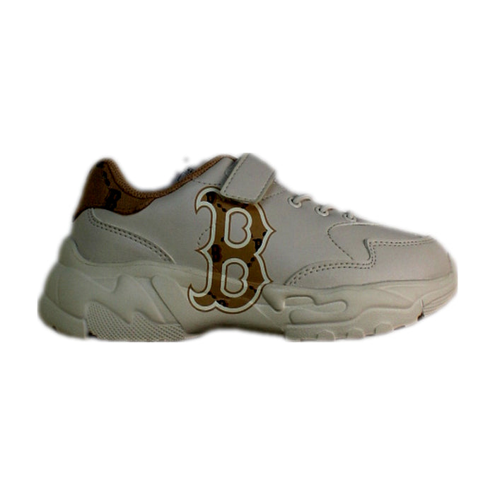 A White Sneakers from MLB in size 7Y for girl. (Front View)