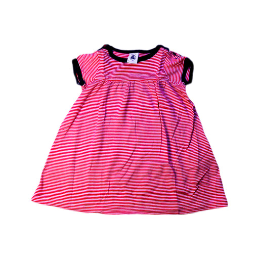 A Pink Short Sleeve Dresses from Petit Bateau in size 3-6M for girl. (Front View)