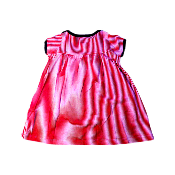 A Pink Short Sleeve Dresses from Petit Bateau in size 3-6M for girl. (Back View)