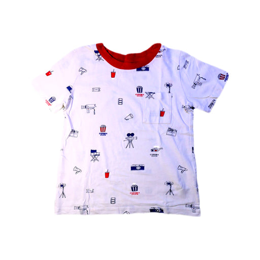 A White Short Sleeve T Shirts from Monoprix in size 6T for boy. (Front View)