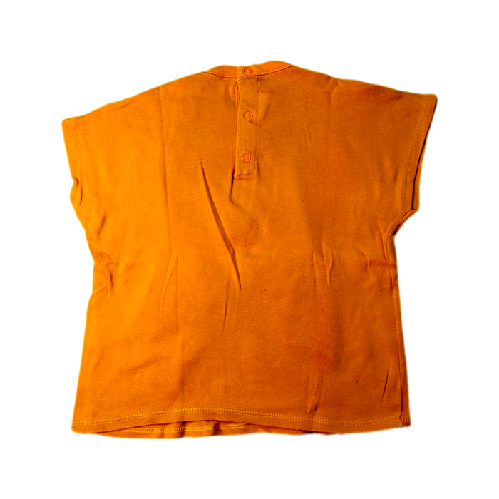 A Yellow Short Sleeve T Shirts from Petit Bateau in size 2T for boy. (Back View)