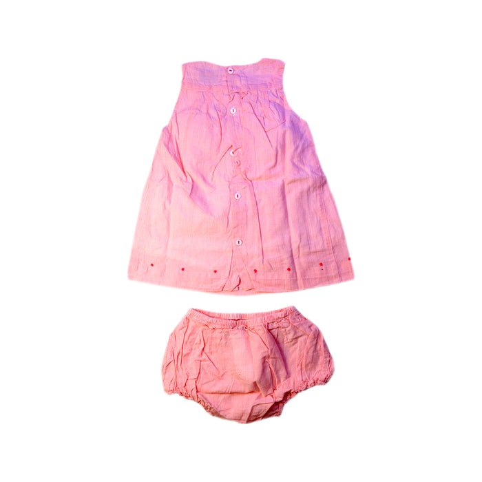 A Pink Shorts Sets from Cyrillus in size 3-6M for girl. (Back View)