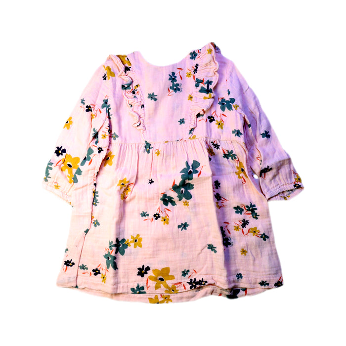 A Pink Long Sleeve Dresses from Petit Bateau in size 2T for girl. (Front View)