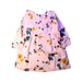 A Pink Long Sleeve Dresses from Petit Bateau in size 2T for girl. (Back View)
