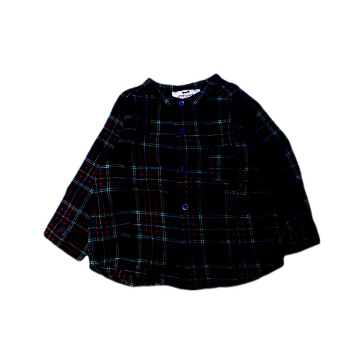 A Navy Long Sleeve Shirts from Cyrillus in size 6-12M for boy. (Front View)