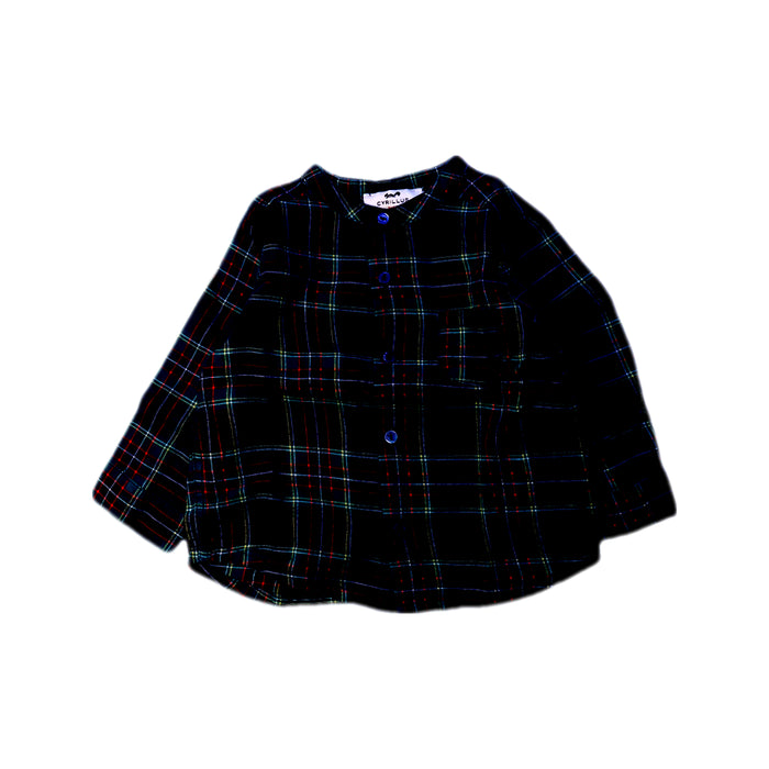 A Navy Long Sleeve Shirts from Cyrillus in size 6-12M for boy. (Front View)