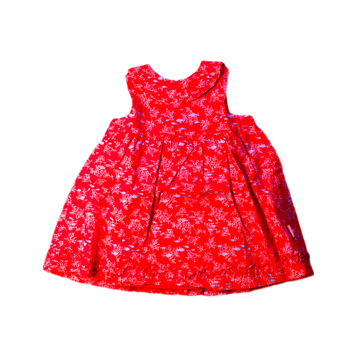 A Red Sleeveless Dresses from Sergent Major in size 3-6M for girl. (Front View)