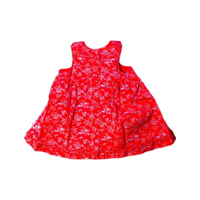 A Red Sleeveless Dresses from Sergent Major in size 3-6M for girl. (Back View)