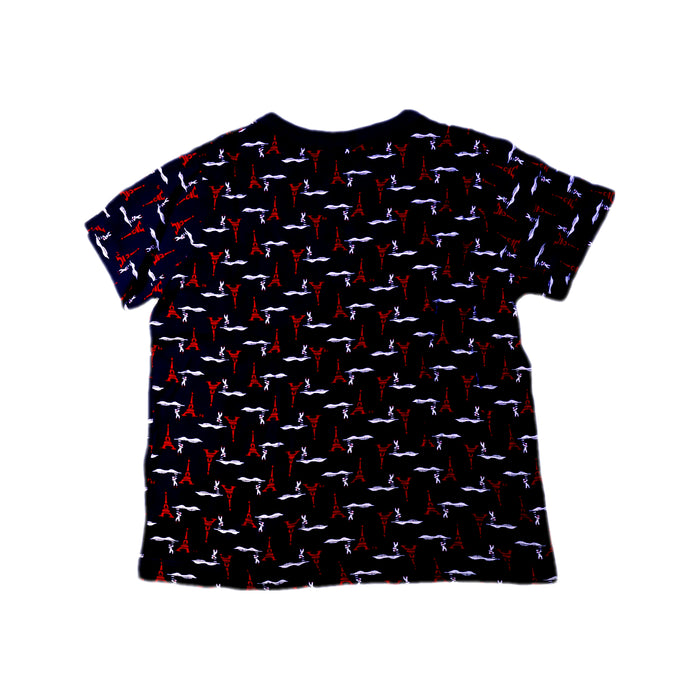 A Navy Short Sleeve T Shirts from Petit Bateau in size 6T for boy. (Back View)