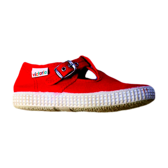 A Red Flats from Victoria in size 4T for girl. (Front View)