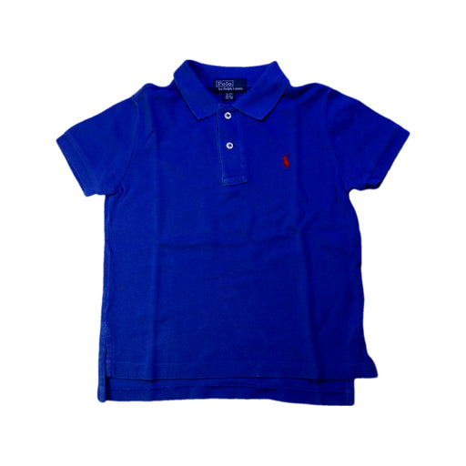 A Blue Short Sleeve Polos from Polo Ralph Lauren in size 3T for boy. (Front View)