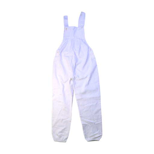 A White Long Overalls from Bonton in size 6T for neutral. (Front View)