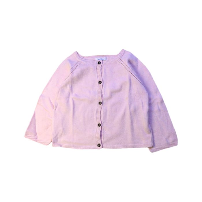 A Pink Cardigans from Bout'Chou in size 6-12M for girl. (Front View)