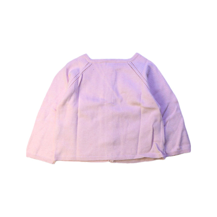 A Pink Cardigans from Bout'Chou in size 6-12M for girl. (Back View)