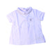 A White Short Sleeve Polos from Cyrillus in size 6-12M for girl. (Front View)