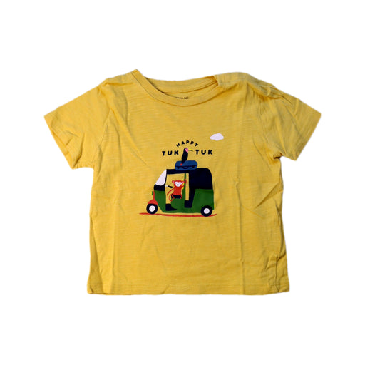 A Yellow Short Sleeve T Shirts from Bout'Chou in size 6-12M for boy. (Front View)