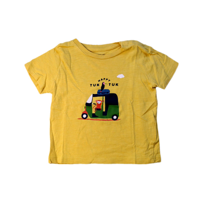 A Yellow Short Sleeve T Shirts from Bout'Chou in size 6-12M for boy. (Front View)