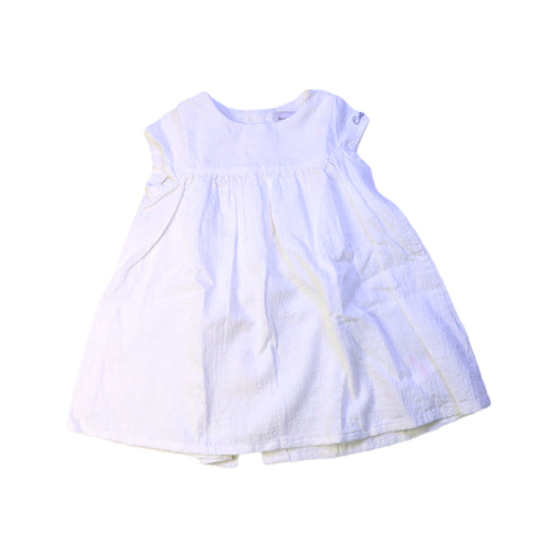 A White Sleeveless Dresses from Catimini in size 6-12M for girl. (Front View)