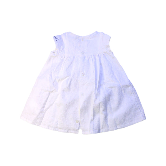 A White Sleeveless Dresses from Catimini in size 6-12M for girl. (Back View)