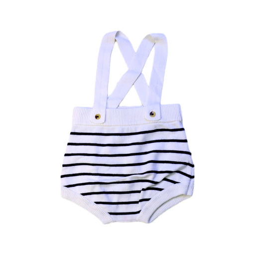 A Navy Overall Shorts from Bout'Chou in size 6-12M for girl. (Front View)