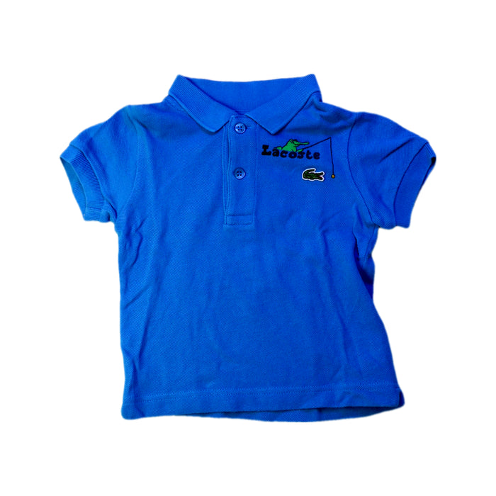 A Blue Short Sleeve Polos from Lacoste in size 6-12M for boy. (Front View)