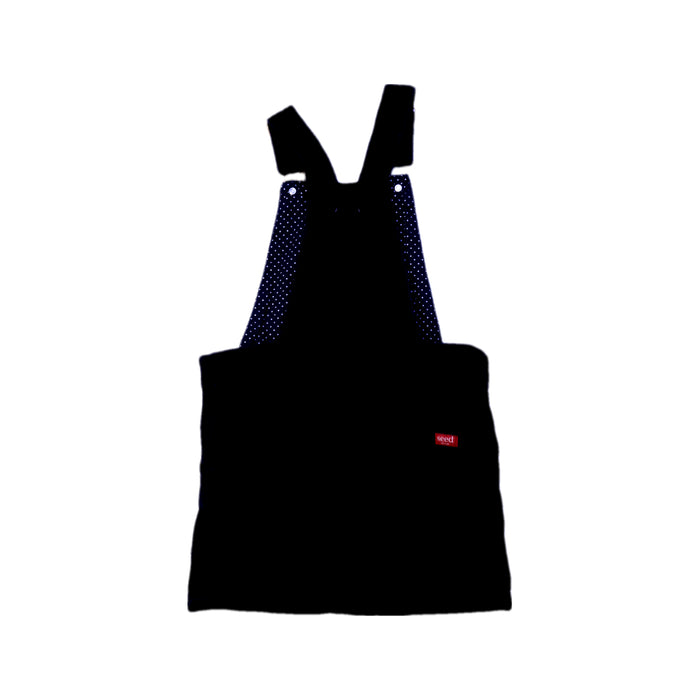 A Navy Overall Dresses from Seed in size 4T for girl. (Back View)