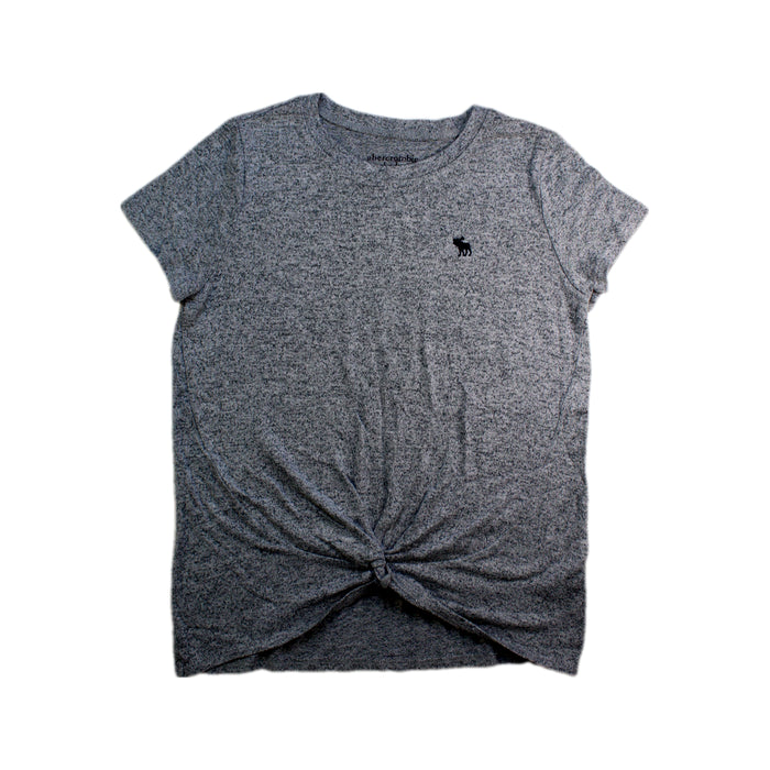 A Grey Short Sleeve T Shirts from Abercrombie & Fitch in size 13Y for girl. (Front View)