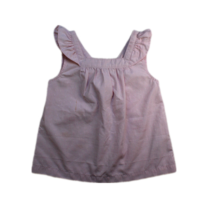 A Pink Sleeveless Tops from Chickeeduck in size 2T for girl. (Back View)