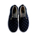 A Navy Slip Ons from Vans in size 7Y for neutral. (Back View)