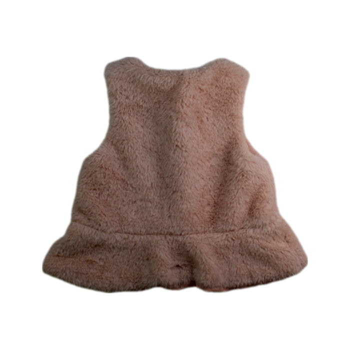 A Pink Outerwear Vests from Organic Mom in size 12-18M for girl. (Back View)