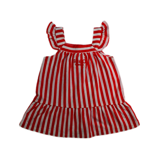 A Red Sleeveless Dresses from Seed in size 0-3M for girl. (Front View)