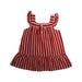A Red Sleeveless Dresses from Seed in size 0-3M for girl. (Back View)