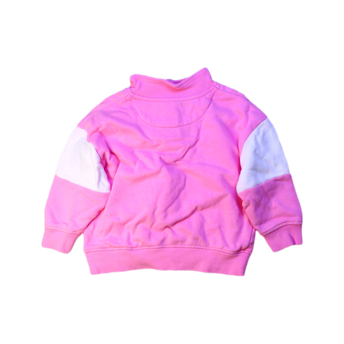 A Pink Buttoned Sweatshirts from Seed in size 2T for girl. (Back View)