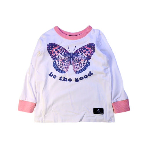 A White Long Sleeve T Shirts from Rock Your Kid in size 2T for girl. (Front View)