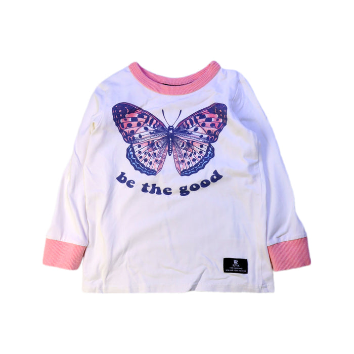 A White Long Sleeve T Shirts from Rock Your Kid in size 2T for girl. (Front View)