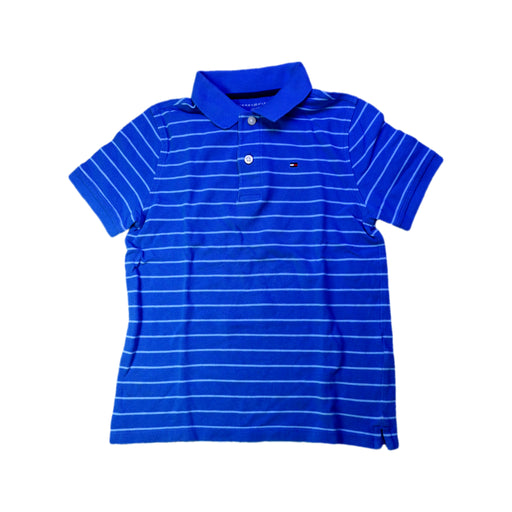 A Blue Short Sleeve Polos from Tommy Hilfiger in size 8Y for boy. (Front View)