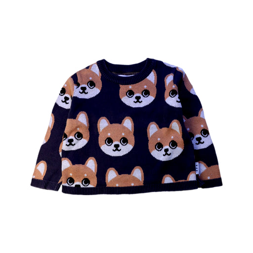 A Navy Knit Sweaters from Hux in size 3T for girl. (Front View)