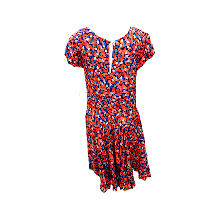 A Blue Short Sleeve Dresses from Mister Zimi in size Maternity-S for maternity. (Back View)