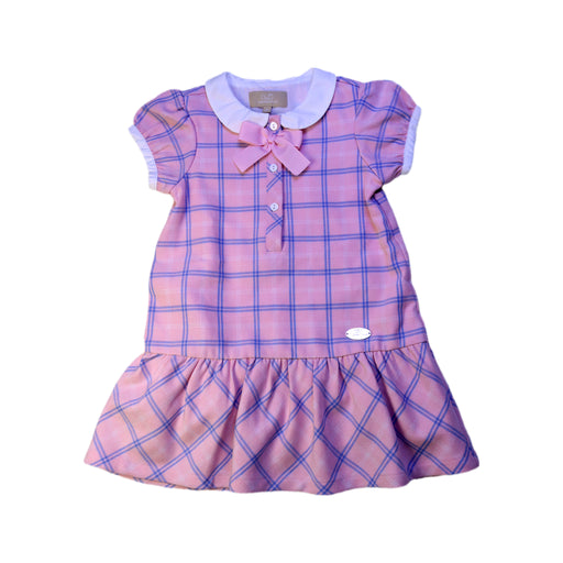 A Pink Short Sleeve Dresses from Chickeeduck in size 2T for girl. (Front View)