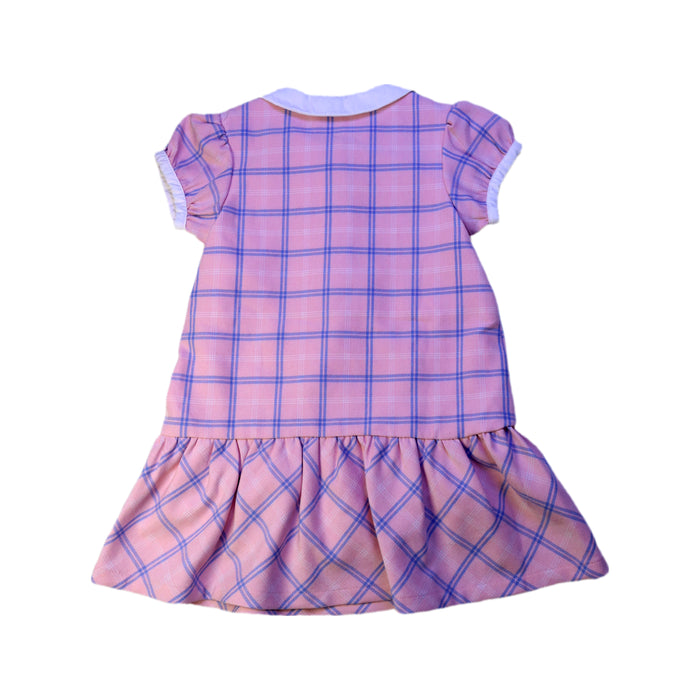 A Pink Short Sleeve Dresses from Chickeeduck in size 2T for girl. (Back View)