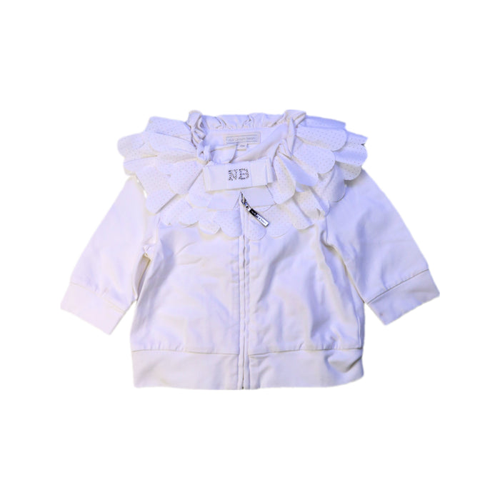 A White Lightweight Jackets from Nicholas & Bears in size 6-12M for girl. (Front View)