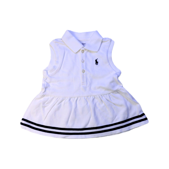 A White Sleeveless Dresses from Ralph Lauren in size 6-12M for girl. (Front View)