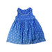 A Blue Sleeveless Dresses from Chickeeduck in size 18-24M for girl. (Back View)