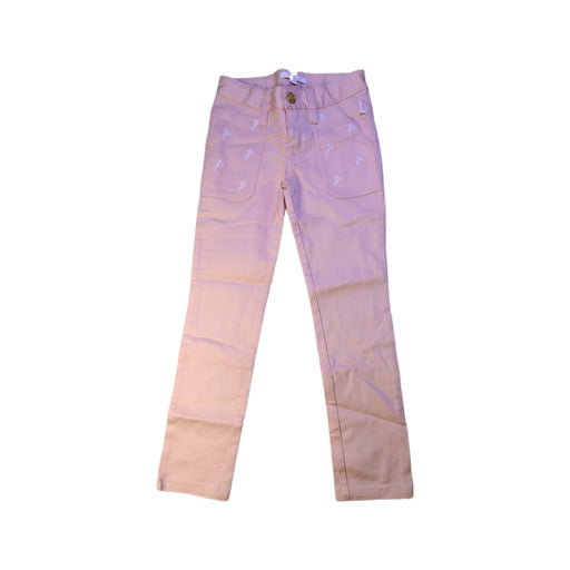 A Peach Casual Pants from Chloe in size 6T for girl. (Front View)