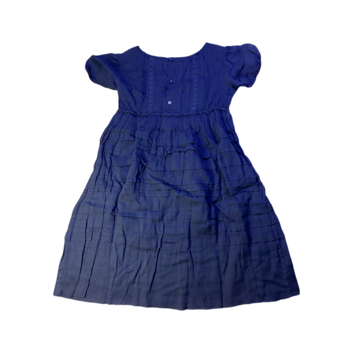 A Blue Short Sleeve Dresses from Bonpoint in size 4T for girl. (Back View)